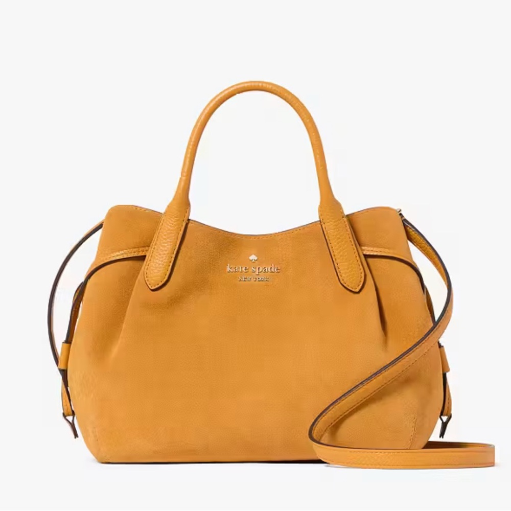 Kate Spade Dumpling Suede Small Satchel Squash Blossom - Picture 12 of 16